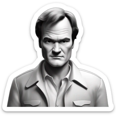Quentin Tarantino bw sticker