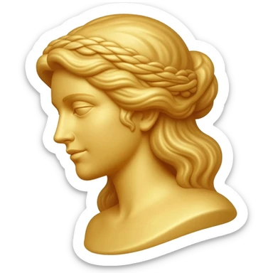 golden statue of greek goddess Aphrodite Venus sticker