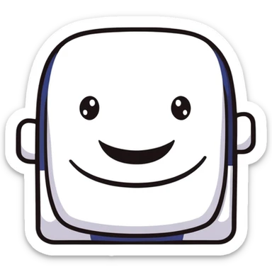 man with a wide smile and square jaw sticker