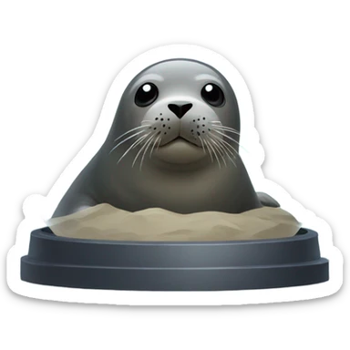 seal trapped in dome sticker
