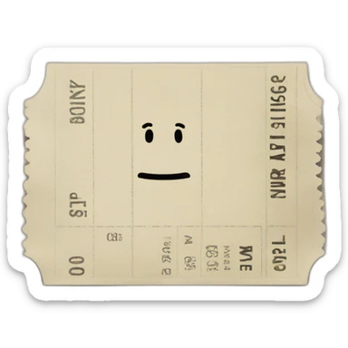 concert ticket sticker