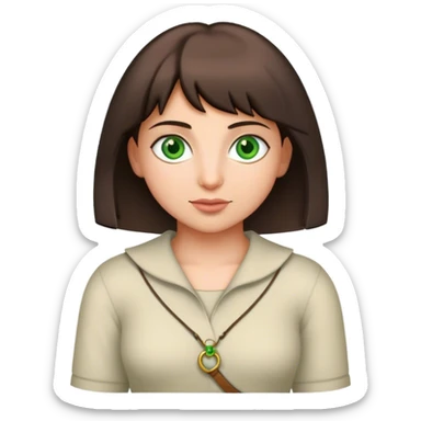 Dora l'exploratrice with fair skin green eyes half body sticker