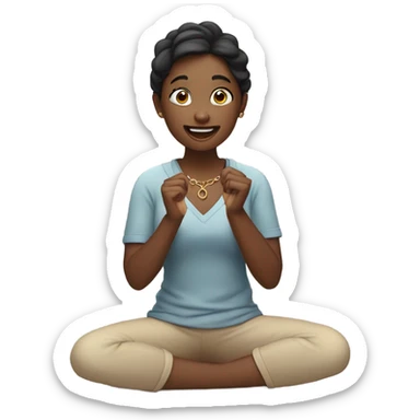 a girl on one knee proposing  sticker