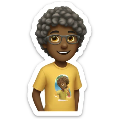 boys enjoying day outdoors sticker