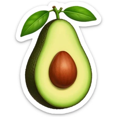 Aguacate con labios grandes  sticker