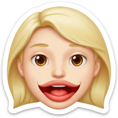 Persona mordiéndose el labio  sticker