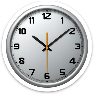 clock showing 7 am
 sticker