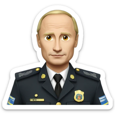 vladimir putin policeman sticker
