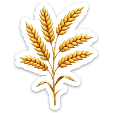 wheat stalk with a red slash through it sticker