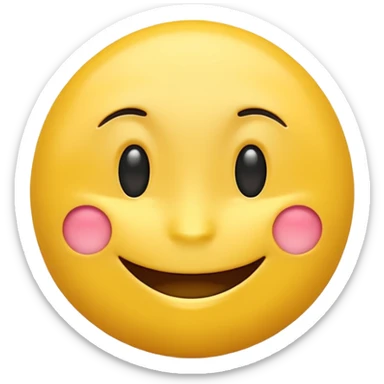 Apple-style 3D illustration of a single yellow like emoji sticker