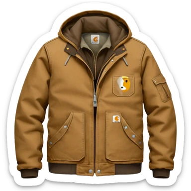 add a tan canvas carhartt jacket sticker