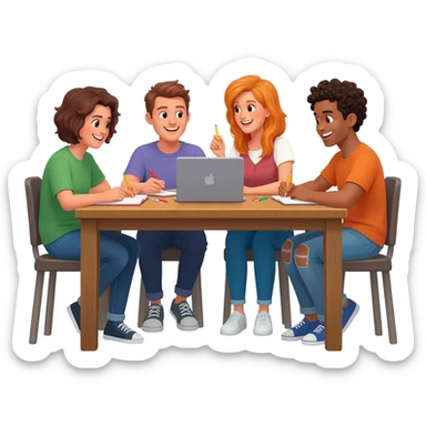 friends wite sticker