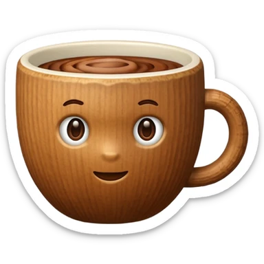 cup in a shape of nut sticker