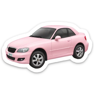 Pale pink car sticker
