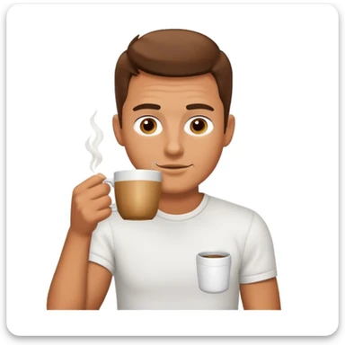 Kahve içen adam sticker
