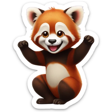Red panda giggle gif sticker
