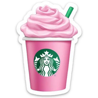 pink starbucks cup with coquette bow  sticker