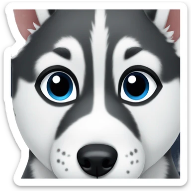 Husky puppy sticker