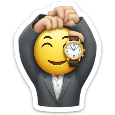 the millionaire holds a watch in his hands sticker