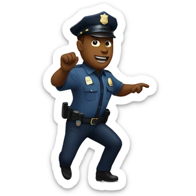 Cop dancing  sticker