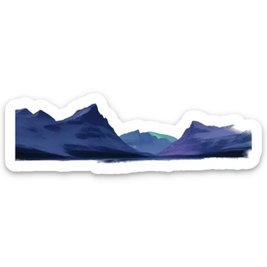 aurora northern lights night sky purple blue green sticker