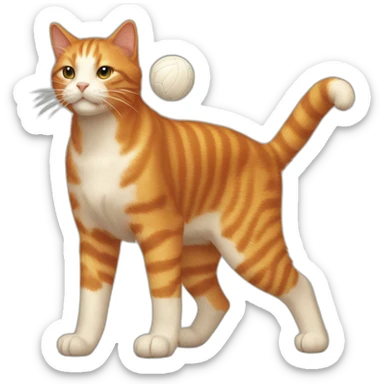 ginger-cat-volleyball-setter sticker