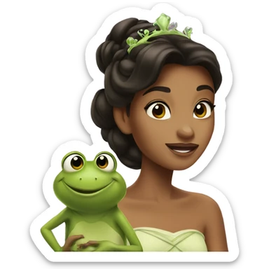 Tiana and the frog sticker