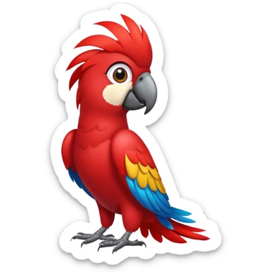 Ruby parrot sticker