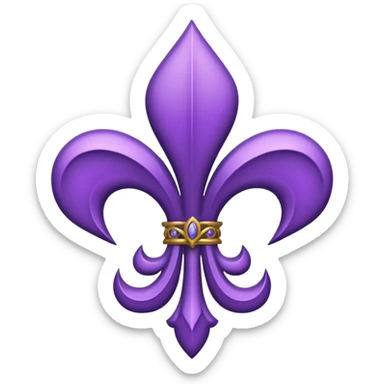 fleur-de-lis purple  sticker