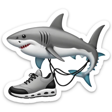 Tiburón con zapatos sticker
