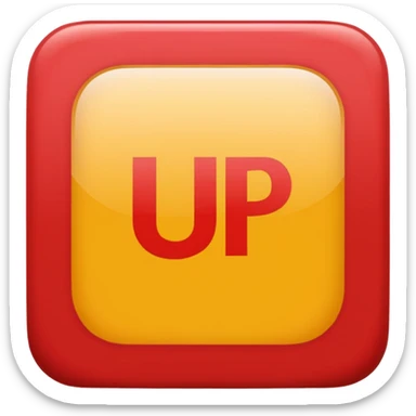 a red square with the words ur pist in the middle of the square sticker