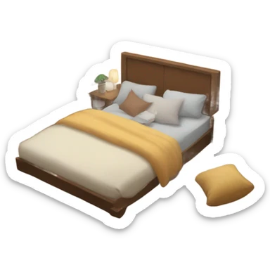 Waiting in the bedroom for snugs sticker