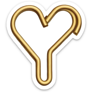 paper clip heart sticker