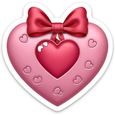 heart with a paw print and a bow sticker