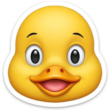 emoji face making duck lips (ios emoji style) sticker