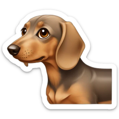 Wirehair dachshund tan sticker