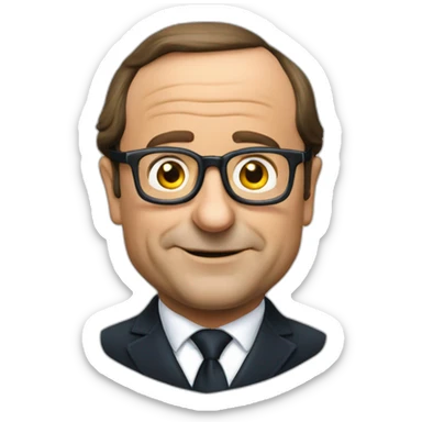 Francois hollande nage sticker