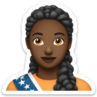 black girl doing colorguard sticker