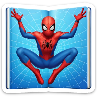 a magazine with Spider-Man on the cover sticker