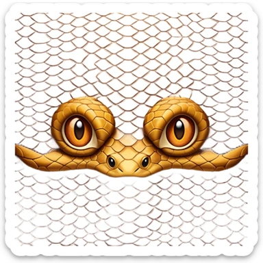 brown snake skin print sticker