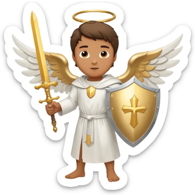 - 🛡️ Shield – symbolizing protection
- ⚔️ Sword – representing spiritual warfare
- 👼 Angel – the heavenly messenger
- ✨ Sparkles – highlighting his glory sticker