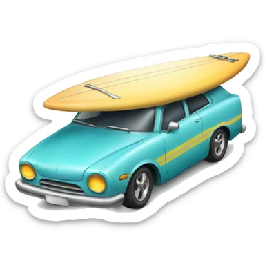 Car surf board sticker