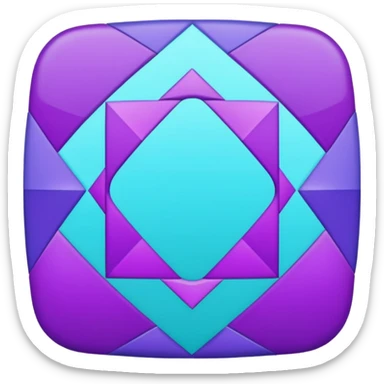 
purple and cian symbol correct sticker