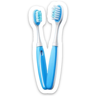 blue Toothbrush sticker
