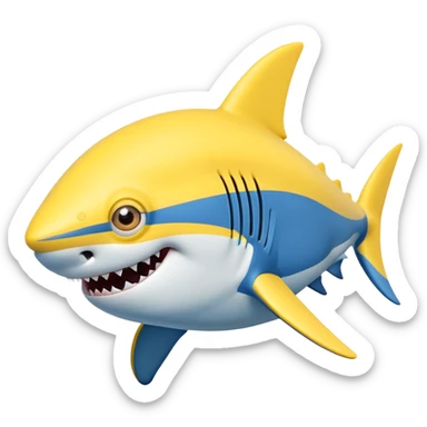 A minion and a shark combined sticker