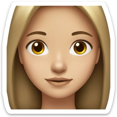 girl, brown hair with blonde highlights, hetrochromia sticker