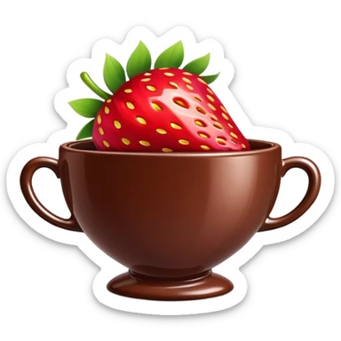 Dubai chocolate strawberry cup sticker