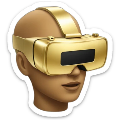 gold vr headset sticker