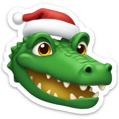 Christmas alligator  sticker