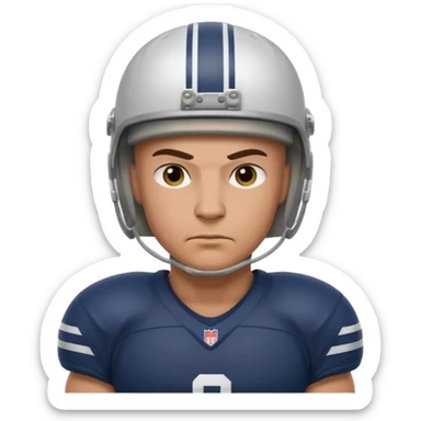 bald football player sticker